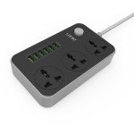 Wholesale Power Strip 6 USB Port and 3-Outlet Wall Charger Station Surge Protector 10A 2500W with 6.2ft Cord